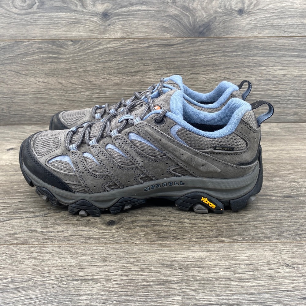 Merrell Moab 3 Waterproof Hiking Shoes Womens 8W Granite Blue Vibram J500160W
